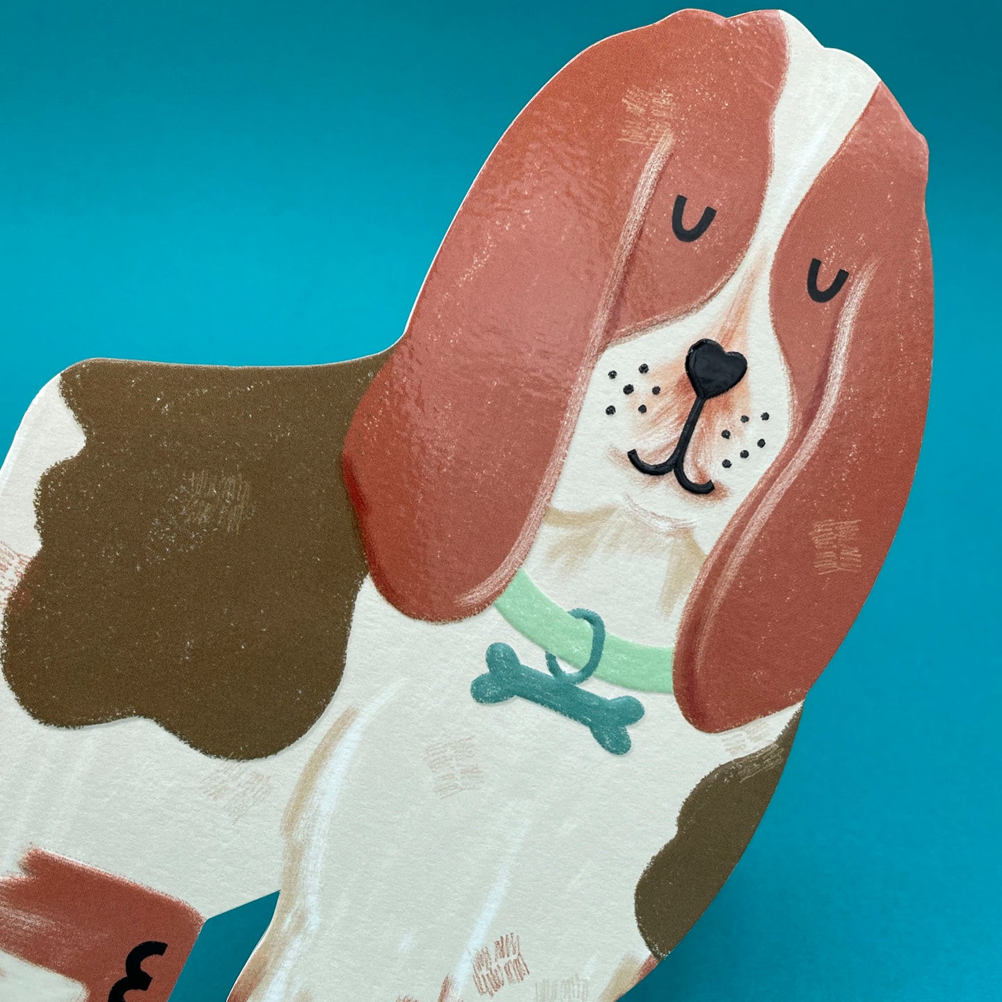 Basset Greetings Card