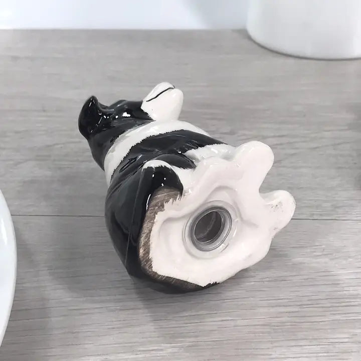 Border Collie Design Ceramic Salt & Pepper Set