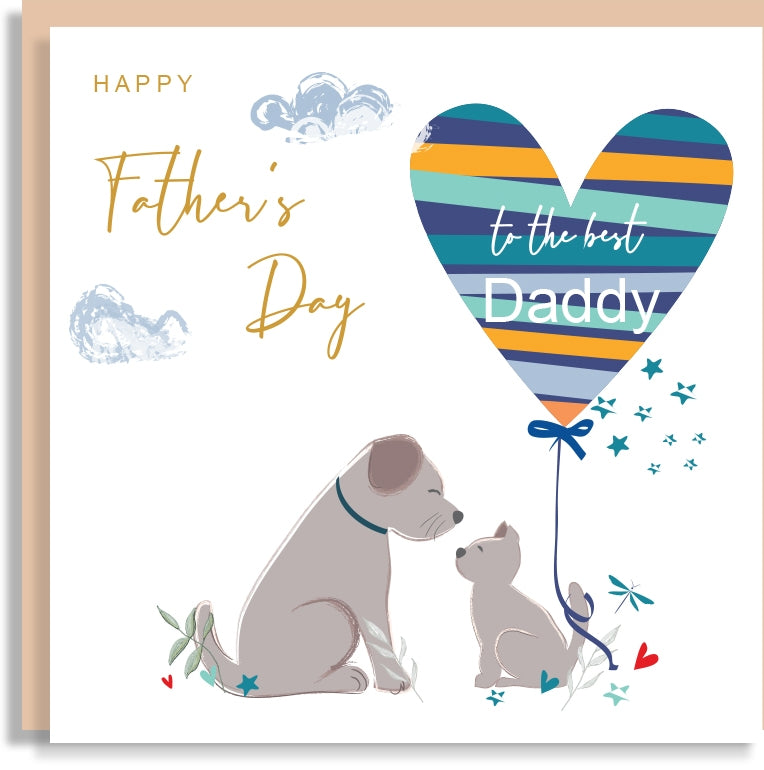 Father's Day Dog and Cat Card