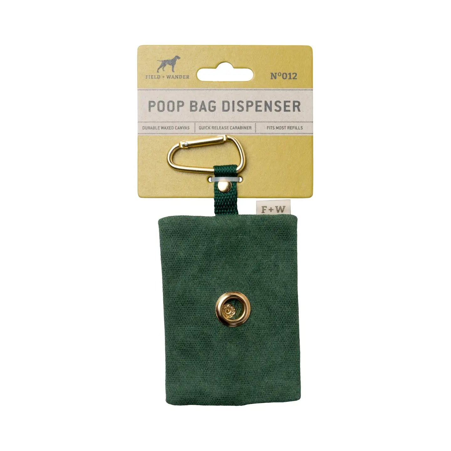 Poop Bag Dispenser with Carabiner