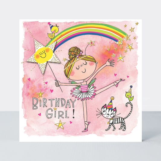 Birthday Girl Ballerina Fairy Card