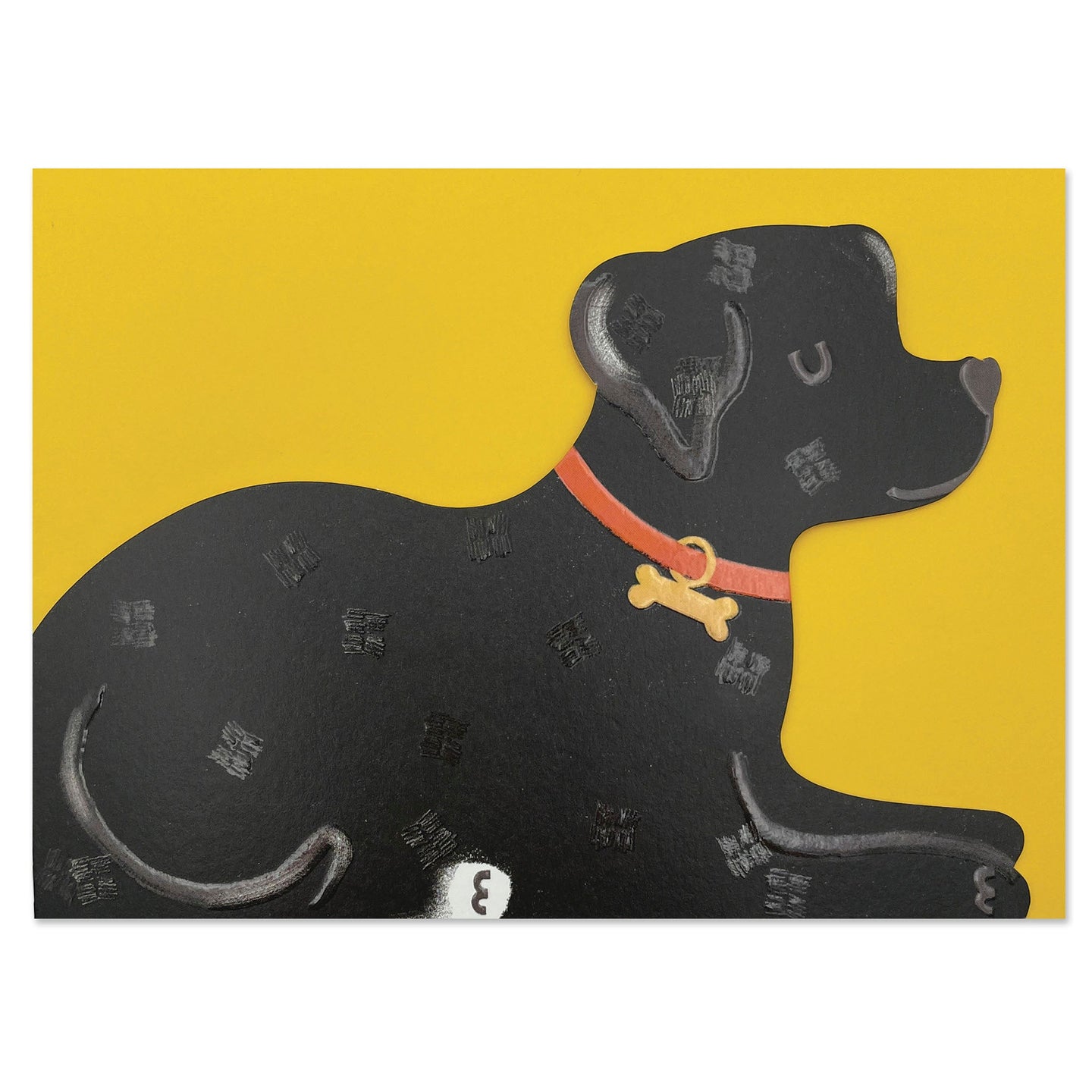 Black Labrador Greetings Card
