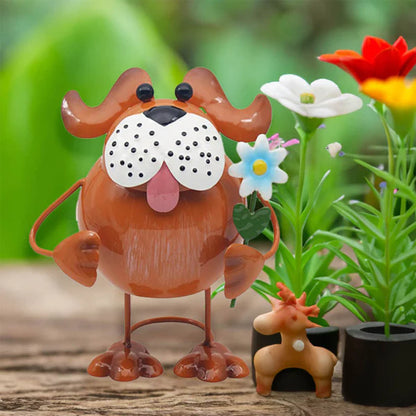 Bright Eyes Dog Garden Ornament 18cm