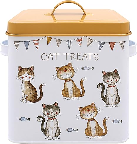 Cat Treat Food Storage Tin