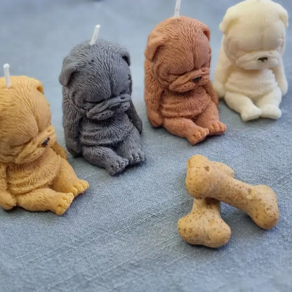 Dog Candles Sleeping Unscented
