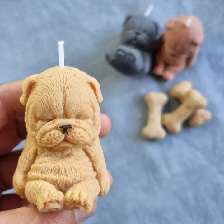 Dog Candles Sleeping Unscented