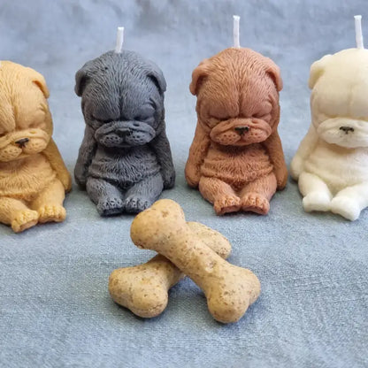 Dog Candles Sleeping Unscented