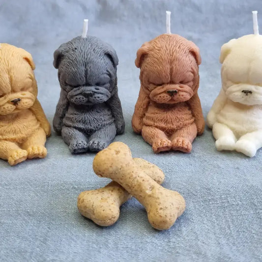 Dog Candles Sleeping Unscented