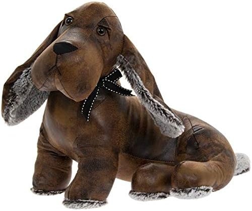 Faux Leather Dachshund Doorstop