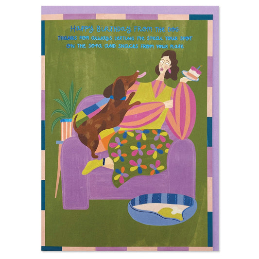 Happy Birthday From The Dog Greetings Card