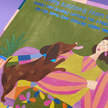 Happy Birthday From The Dog Greetings Card