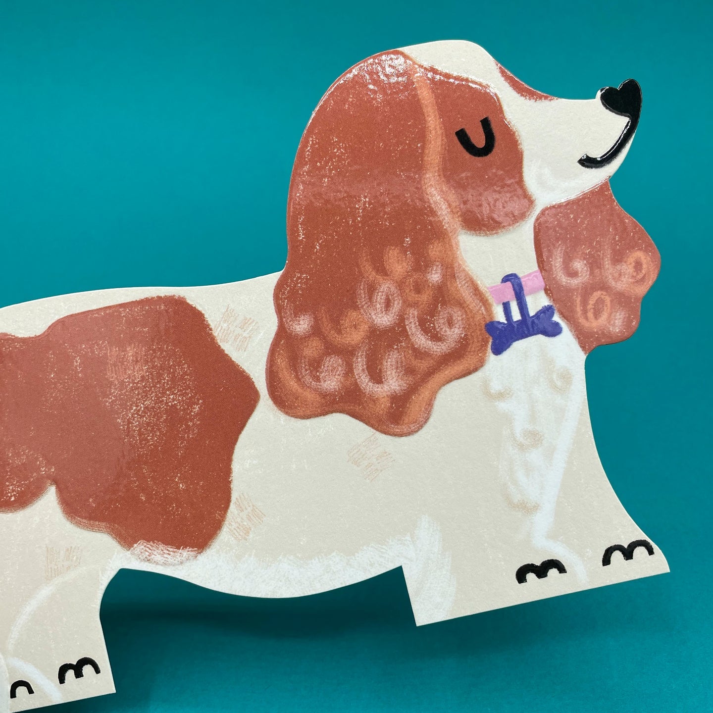 King Charles Spaniel Greetings Card