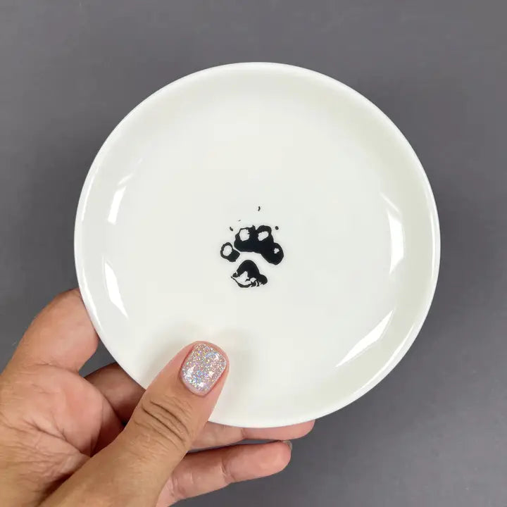 Paw Print Fine Bone China Trinket Tray