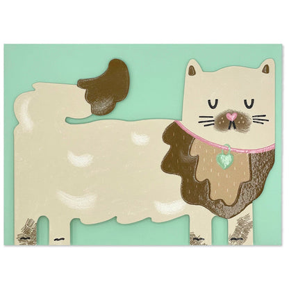 Persian Cat Greetings Card
