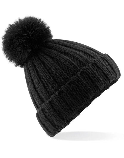 Pom Pom Beanie Black