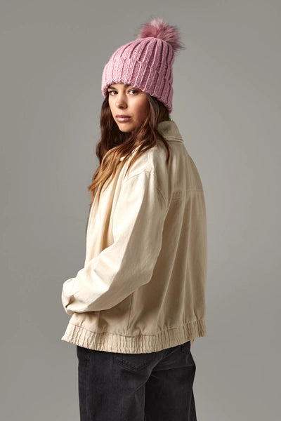 Pom Pom Beanie Black