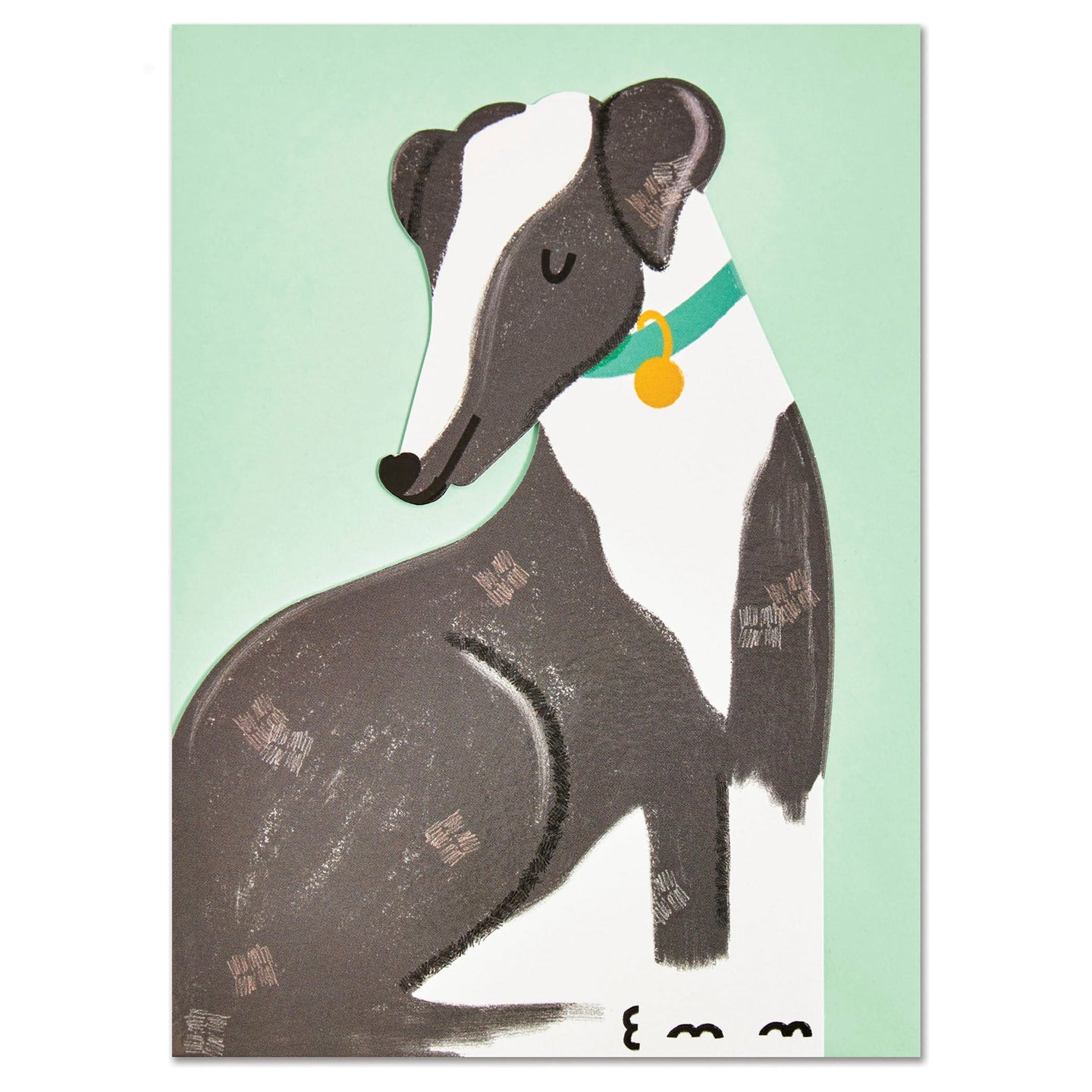Whippet Greetings Card
